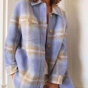 Wilfred Free - The Ganna Shirt Jacket - Zen Blue White - Medium